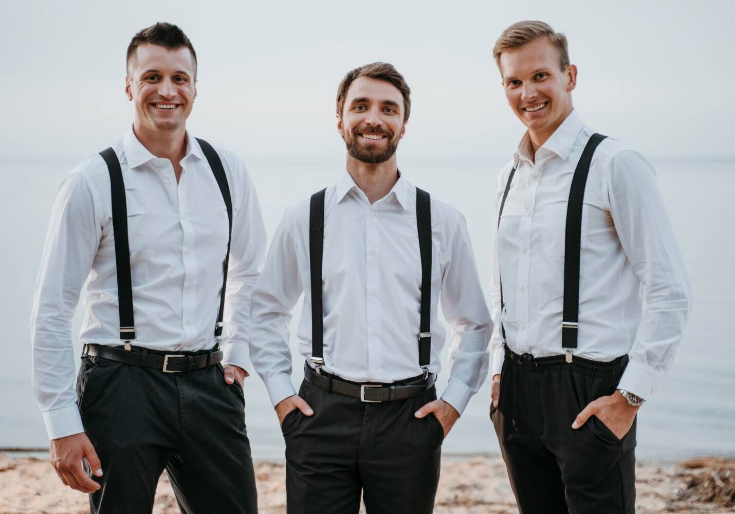 Portrait of handsome best men